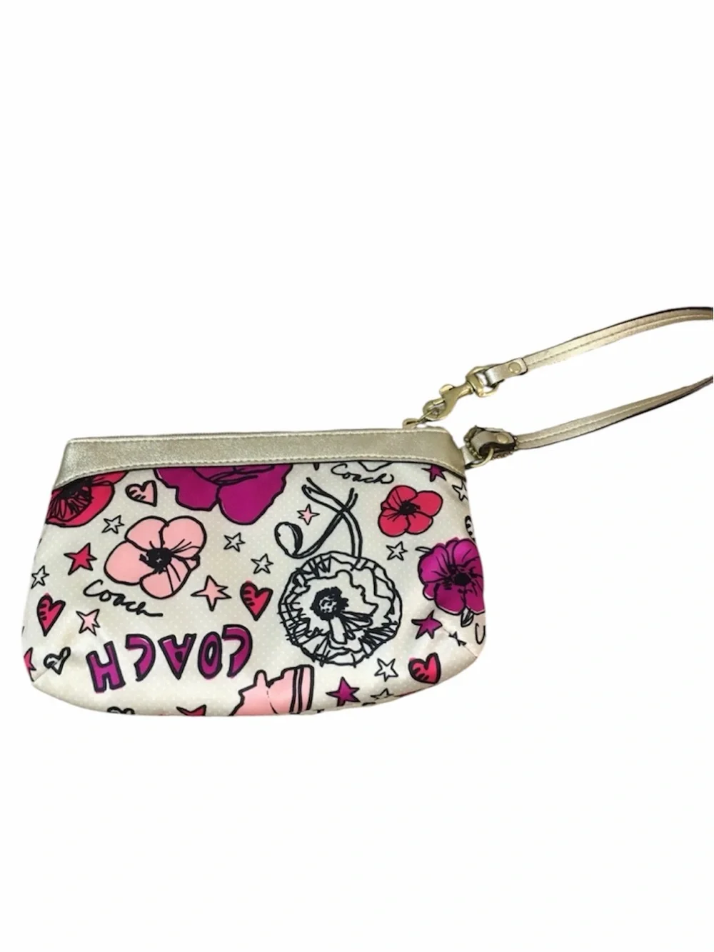 Coach Poppy Kyra Limited Edition Floral Daisy Wristlet